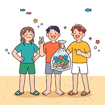 계절 바다 다수 관계 자연 표정 사람 라이프 보호 생태계 파일형식 벡터 줍기 해변 쓰레기 자연보호 여러명 웃음 쓰레기줍기 친구 여름 청소 일상 국내일러스트 일러스트 AI파일