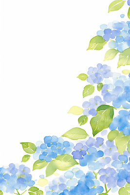 JPG 식물 디자인 꽃 예술 백그라운드 잎 일러스트 자연 수채화 초록색 파란색 수국 국내일러스트 AI일러스트 AI콘텐츠 컬러 생태계 파일형식