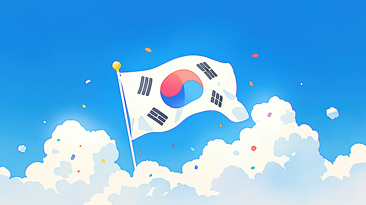 아시아 컨셉 이벤트 국기 파일형식 AI콘텐츠 한국 축제 기념일 상징 기념 역사 문화 자유 봉 일러스트 국내일러스트 JPG 태극기 AI일러스트