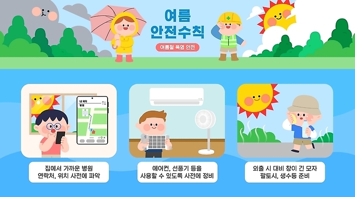 자연요소 계절 여자 교육 남자 어린이 안전 사람 가전제품 대비 더위 물통 준비 토시 파일형식 벡터 위치 GPS 지도 외출준비 물병 팔토시 선풍기 에어컨 여름 태양 정보 예방 성인 날씨 안전교육 일러스트 국내일러스트 안전수칙 소녀 소년 폭염대비 AI파일