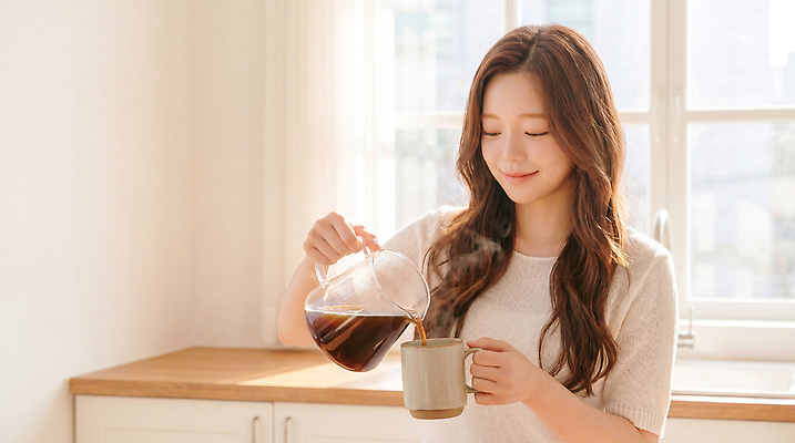주간 식기 감정 음료 모션 사람 빛 CG 파일형식 AI포토 커피 여자 주방 아침 붓기 컵 즐거움 조리대 창문 가정 편집이미지 편집실사 JPG 햇빛 의료성형뷰티 AI인물포토 AI콘텐츠