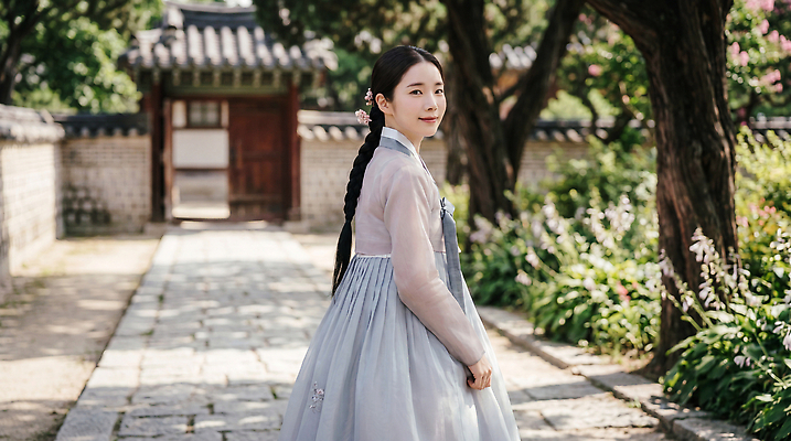 JPG 나무 편집이미지 전통 여자 꽃 문화 여행 한옥 한국 풍경 걷기 정원 궁전 전통의상 한복 의료성형뷰티 편집실사 AI인물포토 AI콘텐츠 식물 한국전통 아시아 고건축 모션 사람 CG 파일형식 AI포토 건축물 나라 건축