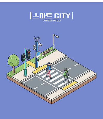 나무 이동 벤치 일러스트 거리 기술 안전 사람 걷기 도시 보행자 횡단보도 신호등 통행 교통신호 아이소메트릭 국내일러스트 AI파일 식물 교통 컨셉 의자 모션 보행로 파일형식 벡터 길 가구 생활용품 오브젝트