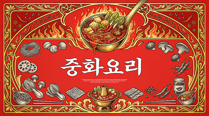 PSD 음식 채소 일러스트 재료 고추 양파 마늘 요리 중식 버섯 그림 매움 두부 훠궈 마라탕 국내일러스트 맛 파일형식 컨셉