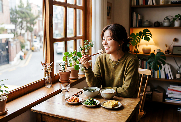 자연요소 감정 음식 가구 창문 사람 건물 라이프 CG 싱글라이프 파일형식 AI포토 여자 창가 식사 밥 반찬 물 주택 책장 일상 행복 한식 편집이미지 편집실사 JPG 혼자 혼족 집밥 자취 의료성형뷰티 AI인물포토 AI콘텐츠