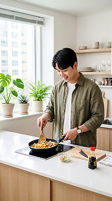 JPG 식물 편집이미지 남자 채소 재료 창문 주방용품 요리 생활 주방 공간 도시 볶음 볶음밥 요리중 자취 집밥 혼자 의료성형뷰티 혼족 편집실사 AI인물포토 AI콘텐츠 음식 생활용품 모션 사람 CG 싱글라이프 파일형식 AI포토 라이프스타일 오브젝트