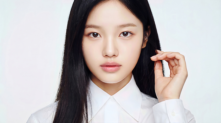 헤어스타일 뷰포인트 컬러 상의 사람 신체부위 CG 파일형식 AI포토 여자 모델 흰색 셔츠 긴머리 앞모습 손 얼굴 스타일 포즈 편집이미지 편집실사 JPG 상반신 의료성형뷰티 AI인물포토 AI콘텐츠