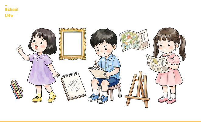 PSD 손 종이 어린이 의자 일러스트 학교 놀이 생활 책 친구 연필 작업 읽기 스케치북 즐거움 그림 국내일러스트 교육 감정 가구 관계 모션 학용품 사람 신체부위 필기구 파일형식 생활용품 문구용품 오브젝트