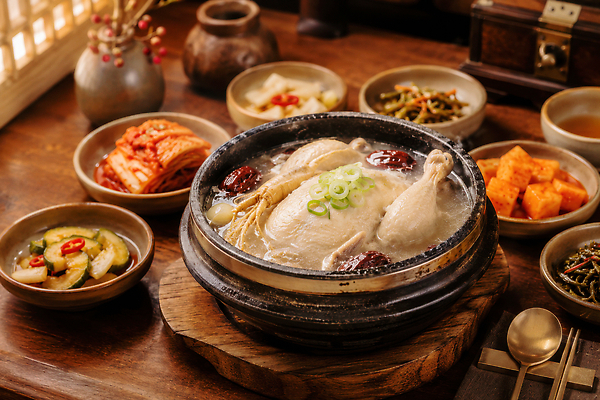 JPG 나무 편집이미지 한식 채소 반찬 김치 한국 요리 여름 닭고기 전통음식 닭 보양식 국물 삼계탕 장아찌 편집실사 AI포토 AI콘텐츠 식물 전통 계절 아시아 음식 조류 육류 CG 몸보신 파일형식 동물 나라 식재료 보신