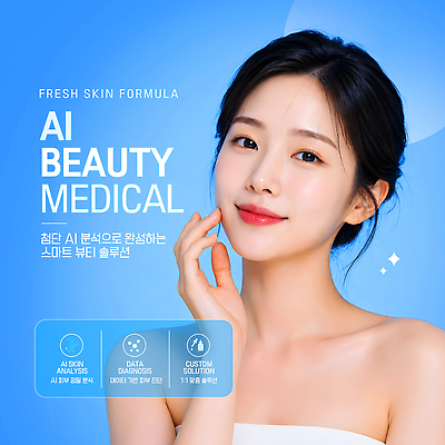 편집이미지 의학 치료 뷰티 진료 고객 피부 분석 상담 솔루션 의료성형뷰티 AI_인공지능 이미지편집 AI파일 컨셉 신체부위 파일형식 벡터 사람