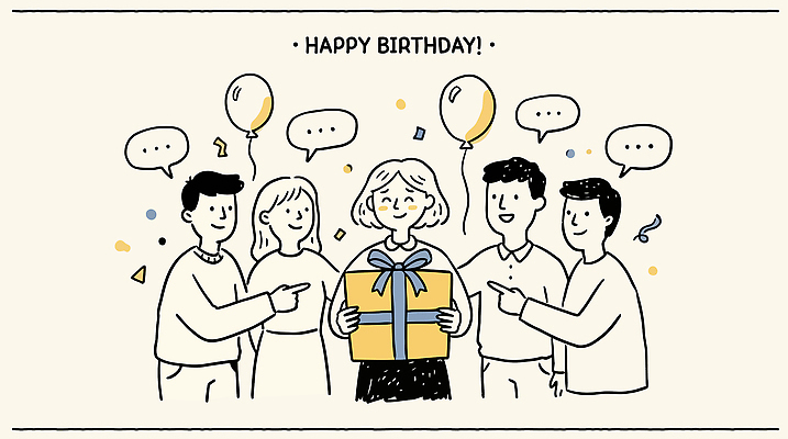 여자 기념일 남자 행복 일러스트 대화 선물 웃음 친구 상자 파티 축제 기쁨 모임 축하 생일 즐거움 풍선 국내일러스트 AI파일 감정 컨셉 관계 표정 말하기 사람 이벤트 파일형식 벡터 모션
