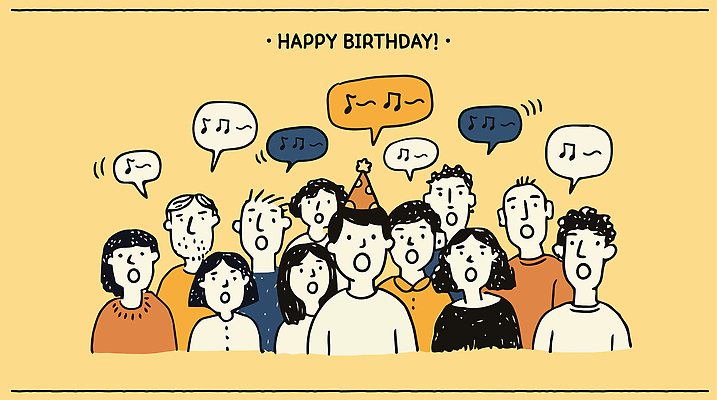 모자 일러스트 노래 여러명 친구 파티 기쁨 모임 축하 생일 즐거움 그림 국내일러스트 AI파일 잡화 기념일 감정 음악 다수 컨셉 관계 사람 이벤트 파일형식 벡터 문화예술