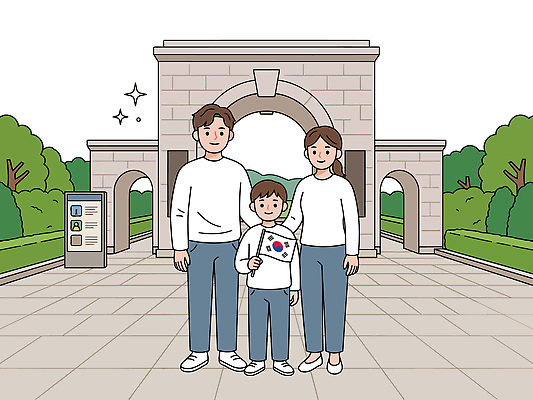 나무 공원 행복 문화 어린이 여행 일러스트 가족 한국 미소 일상 부모 구조물 국기 태극기 즐거움 아치 호국보훈의달 국내일러스트 AI파일 식물 공공시설 건축 감정 아시아 관계 표정 사람 라이프 6월 파일형식 벡터 나라 생활 날짜 시설