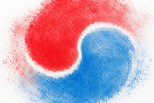 JPG 모양 전통 디자인 상징 일러스트 한국 빨간색 파란색 국기 태극기 그림 태극 국내일러스트 AI일러스트 AI콘텐츠 문양 아시아 컬러 파일형식 나라