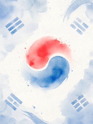 JPG 전통 디자인 상징 백그라운드 일러스트 한국 빨간색 파란색 태극기 태극 국내일러스트 AI일러스트 AI콘텐츠 문양 아시아 컬러 국기 파일형식 나라