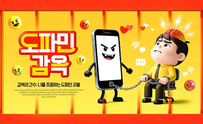 PSD 템플릿 남자 생각 스마트폰 스크린 고통 자유 연결 감옥 수갑 몬스터 이미지템플릿 도파민중독 감정 컨셉 사람 핸드폰 스마트기기 중독 파일형식 도파민 전자제품