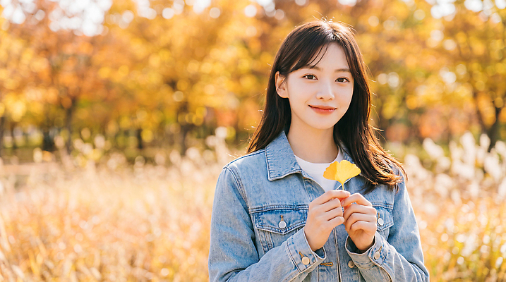 JPG 나무 편집이미지 공원 여자 감정 단풍 자연 나뭇잎 밝음 풍경 야외 산책 가을 즐거움 은행잎 은행나무 뷰티풀 편집실사 AI인물포토 AI콘텐츠 식물 계절 공공시설 잎 휴식 사람 CG 생태계 파일형식 AI포토 컨셉 시설
