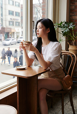 JPG 편집이미지 여자 커피 음료 휴식 따뜻함 여러명 일상 생활 카페 도시 창가 블라우스 여름옷 의료성형뷰티 편집실사 AI인물포토 AI콘텐츠 옷 다수 컨셉 상의 창문 사람 라이프 여름 상점 CG 파일형식 AI포토 계절