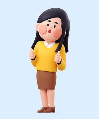 컨셉 사람 3D 최고 파일형식 따봉 캐릭터 모델 긍정 여자 단순 PSD 편집3D 편집이미지