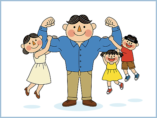 행복 어린이 일러스트 장난 가족 안기 놀이 표정 사랑 웃음 귀여움 힘 아빠 긍정 놀기 유대감 국내일러스트 AI파일 감정 컨셉 관계 모션 사람 파일형식 벡터