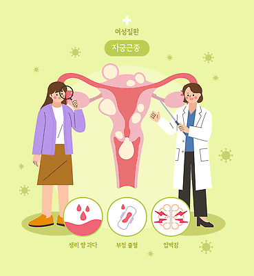 여자 일러스트 의학 건강 대화 치료 의사 정보 혈액 질병 주기 상담 예방 문제 생리 여성질환 증상 출혈 국내일러스트 AI파일 모션 말하기 사람 의료진 생리현상 파일형식 벡터 직업 현상