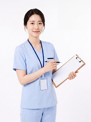 JPG 편집이미지 여자 의학 병원 미소 펜 간호사 기록 간호복 서류판 전문 의료성형뷰티 편집실사 AI인물포토 AI콘텐츠 유니폼 표정 사람 필기구 사무용품 의료진 CG 파일형식 AI포토 직업 옷 문구용품 오브젝트