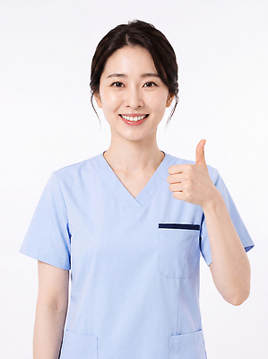JPG 편집이미지 직업 여자 유니폼 의학 미소 간호사 엄지손가락 긍정 따봉 간호복 의료성형뷰티 편집실사 AI인물포토 AI콘텐츠 옷 컨셉 손가락 표정 사람 의료진 최고 CG 파일형식 AI포토 손 신체부위