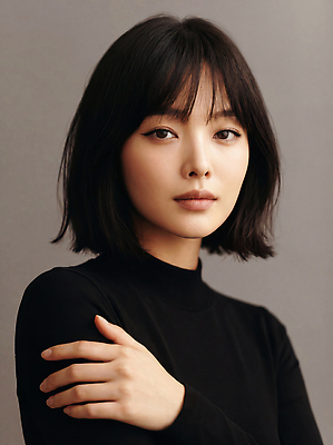 JPG 모델 편집이미지 여자 얼굴 포즈 짧은머리 사람 머리 눈 입 단발머리 의료성형뷰티 스타일 편집실사 AI인물포토 AI콘텐츠 헤어스타일 신체부위 CG 파일형식 AI포토