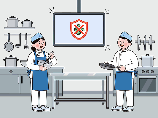 그릇 남자 일러스트 주방용품 요리 여름 주방 스크린 요리사 예방 식중독 국내일러스트 AI파일 직업 식기 계절 생활용품 사람 파일형식 벡터 오브젝트