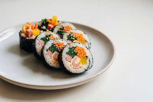 JPG 편집이미지 한식 음식 채소 재료 요리 식사 쌀 김 김밥 점심 편집실사 AI포토 AI콘텐츠 곡류 해조류 CG 파일형식 해양식물 수중식물 식물