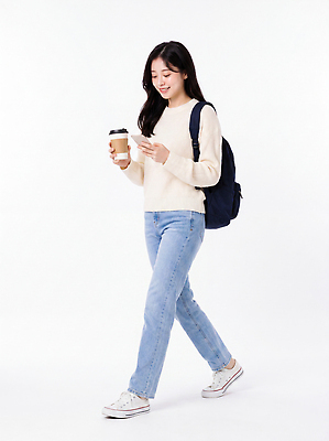 JPG 편집이미지 여자 커피 대학생 배낭 청년 일상 스마트폰 걷기 의료성형뷰티 편집실사 AI인물포토 AI콘텐츠 학생 음료 가방 모션 사람 성인 라이프 핸드폰 스마트기기 CG 파일형식 AI포토 잡화 생활 전자제품