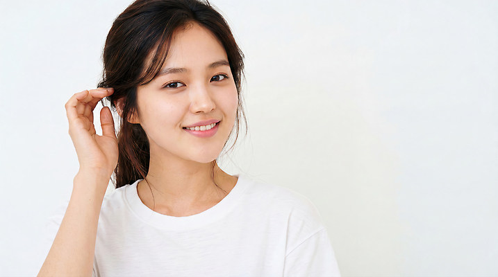 JPG 편집이미지 헤어스타일 손 옷 여자 표정 밝음 웃음 일상 의료성형뷰티 편집실사 AI인물포토 AI콘텐츠 사람 라이프 신체부위 CG 파일형식 AI포토 생활