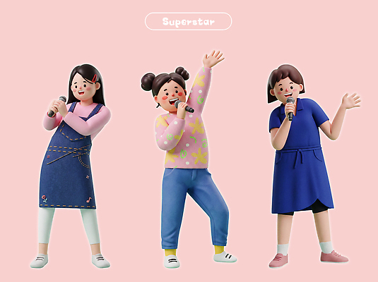 PSD 편집이미지 음악 노래 놀이 소녀 친구 가수 마이크 즐거움 슈퍼스타 편집3D 여자 감정 어린이 음향기기 관계 문화예술 3D 음악가 파일형식 직업 사람 전자제품 디지털합성