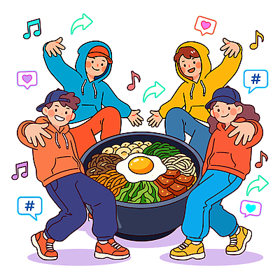모자 그릇 음악 한식 음식 일러스트 재료 친구 춤 즐거움 주위 비빔밥 후드티셔츠 소셜미디어 국내일러스트 AI파일 식기 잡화 감정 티셔츠 관계 문화예술 파일형식 벡터 셔츠 상의 옷
