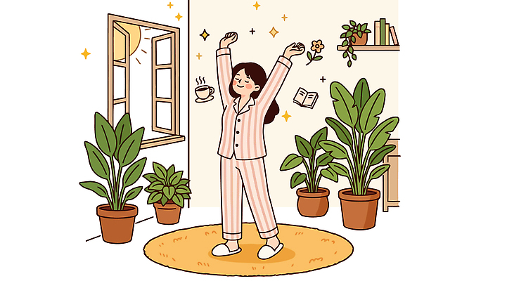 감정 화분 여유 일러스트 창문 자연 아침 휴식 주택 실내 건강 사람 컵 운동복 운동 햇빛 스트레칭 공간 편안함 집중 집순이 국내일러스트 AI파일 주간 식기 옷 컨셉 내부 건물 빛 감각 생태계 파일형식 벡터 집콕 자연요소 건축물 신조어 앳홈라이프 건축 유행어 유행