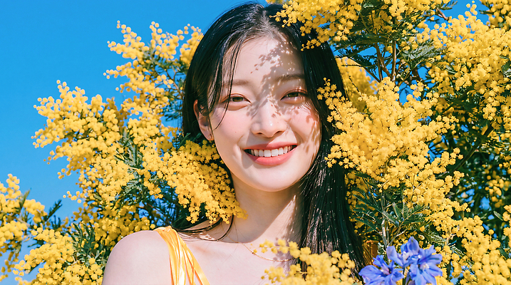 JPG 나무 편집이미지 여자 꽃 행복 감정 자연 하늘 웃음 초원 일상 여름 공동체 의료성형뷰티 편집실사 AI인물포토 AI콘텐츠 식물 계절 표정 사람 라이프 CG 생태계 파일형식 AI포토 생활