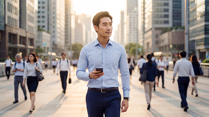 JPG 편집이미지 남자 회사 비즈니스 거리 대중교통 여러명 스마트폰 걷기 도시 도심 광장 시청 오후 지나가기 의료성형뷰티 편집실사 AI인물포토 AI콘텐츠 교통수단 다수 모션 사람 핸드폰 스마트기기 CG 파일형식 AI포토 교통 전자제품
