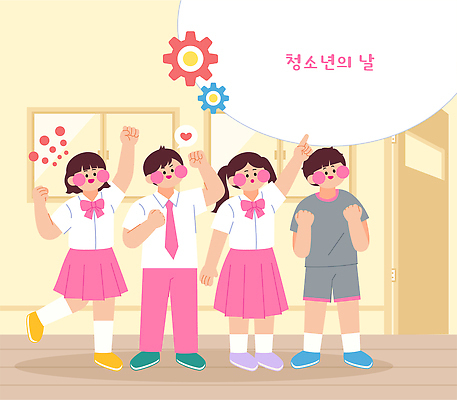 손 여자 남자 교복 일러스트 고등학생 기념 실내 친구 운동복 스쿨라이프 모임 즐거움 긍정 소통 국내일러스트 세계청소년의날 AI파일 학생 라이프스타일 옷 기념일 감정 컨셉 학교 관계 청소년 사람 내부 신체부위 파일형식 벡터 교육 이벤트 생활