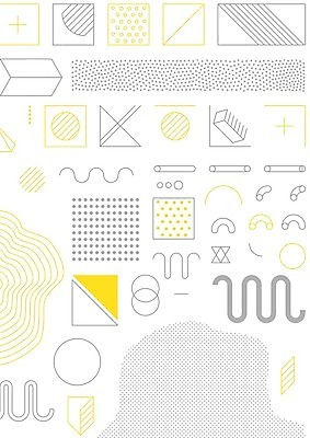 EPS 해외이미지 모양 디자인 포스터 선 백그라운드 패턴 일러스트 추상 사람없음 그래픽 장식 노란색 검은색 흰색 점 원형 기하학 팝 멤피스디자인 해외202004 해외일러스트 도형 컬러 무늬 파일형식 벡터