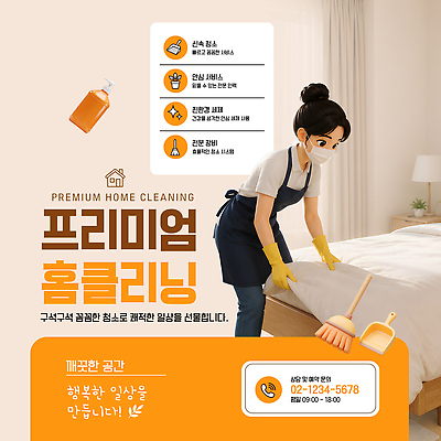 템플릿 안내 환경 깨끗함 앞치마 도구 작업 편안함 빗자루 청소 서비스 걸레 청소부 프리미엄 청소업체 홈케어 이미지템플릿 AI파일 직업 컨셉 관리 감각 청소도구 파일형식 벡터