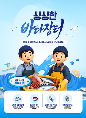 템플릿 직업 어패류 연체동물 사람 수중동물 파일형식 벡터 남자 어부 제철 해산물 신선 오징어 어류 조개 홍합 어획 바다 이미지템플릿 AI파일
