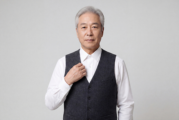 JPG 편집이미지 노년 남자 포즈 셔츠 실내 정장 조끼 단정 의료성형뷰티 스타일 편집실사 AI인물포토 AI콘텐츠 옷 컨셉 상의 사람 성인 내부 외투 CG 파일형식 AI포토