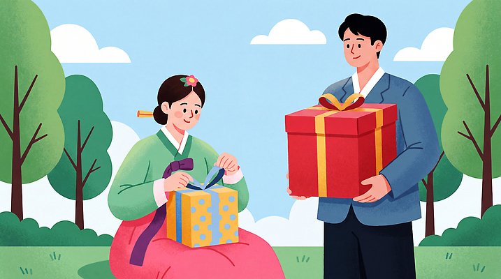 JPG 나무 공원 여자 명절 남자 행복 일러스트 포장 선물 웃음 소풍 추석 한복 국내일러스트 AI일러스트 AI콘텐츠 식물 한국전통 전통 공공시설 기념일 감정 표정 사람 야외활동 전통의상 파일형식 한국 이벤트 시설 아시아 나라