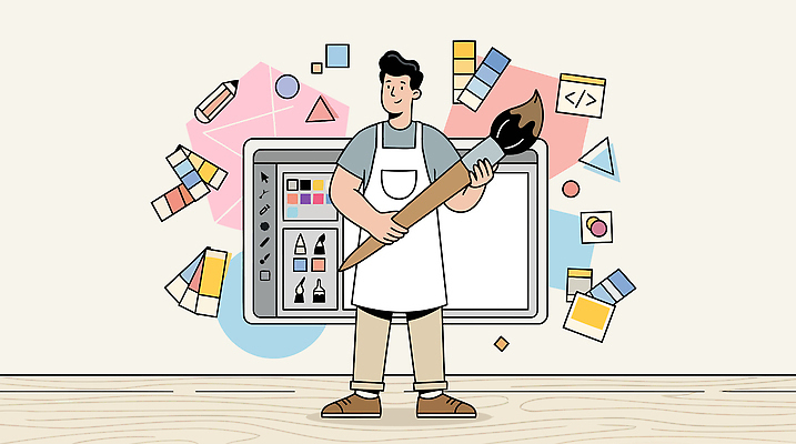모양 디자인 남자 일러스트 도구 그림 기하학 창의성 브랜딩 국내일러스트 컬러칩 AI파일 무늬 사람 파일형식 벡터