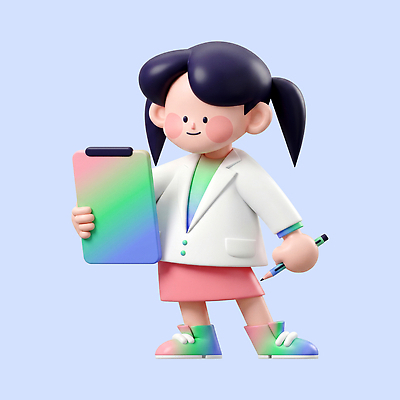 PSD 편집이미지 캐릭터 옷 과학 학교 소녀 일상 학습 연필 도구 실험복 팬시 서류판 편집3D 여자 교육 어린이 학용품 라이프 필기구 3D 사무용품 가운 파일형식 문구용품 사람 생활 디지털합성 오브젝트