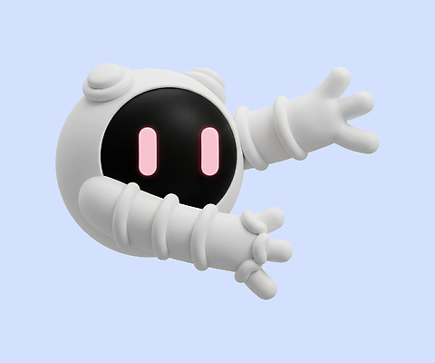 컨셉 3D 파일형식 로봇 AI_인공지능 캐릭터 표정 귀여움 편집3D PSD 편집이미지 과학