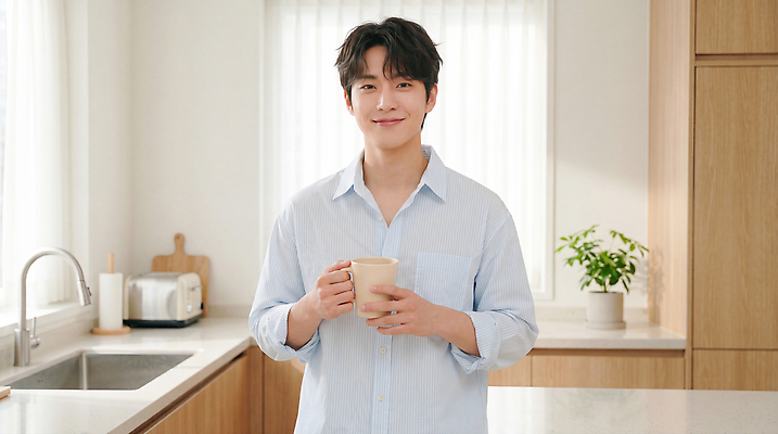JPG 식물 편집이미지 남자 행복 커피 음료 아침 집안 휴식 따뜻함 미소 일상 컵 햇빛 주방 잠옷 포근함 편안함 뷰티풀 의료성형뷰티 편집실사 AI인물포토 AI콘텐츠 주간 식기 옷 감정 컨셉 실내 표정 사람 라이프 빛 감각 CG 파일형식 AI포토 자연요소 내부 생활