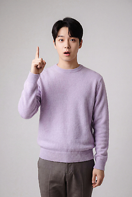 JPG 편집이미지 옷 남자 감정 손가락 아이디어 표정 손짓 청년 놀람 니트 의료성형뷰티 편집실사 AI인물포토 AI콘텐츠 손 컨셉 상의 모션 사람 성인 CG 파일형식 AI포토 신체부위