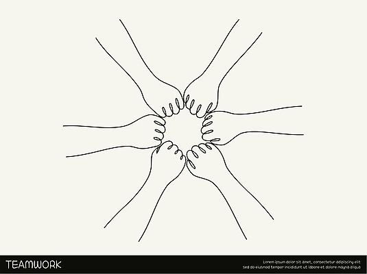 손 포즈 다수 라인일러스트 일러스트 협력 함께함 사람 힘 모임 원형 연결 동료 나란히 국내일러스트 AI파일 도형 컨셉 관계 신체부위 파일형식 벡터