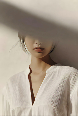 JPG 모델 편집이미지 패션 포즈 상의 흰색 모던 의료성형뷰티 스타일 미니멀 편집실사 AI인물포토 AI콘텐츠 옷 컬러 CG 파일형식 AI포토